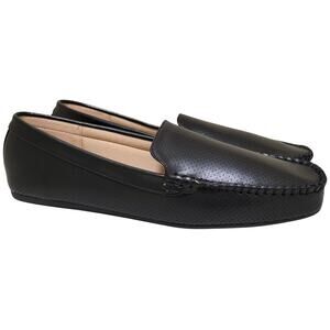 Journee Collection Women Halsey Slip On Perforated Loafers US 10M Black